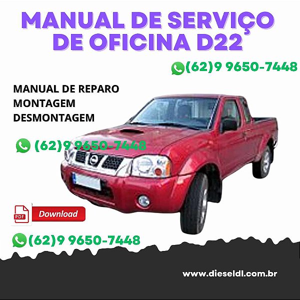 MANUAL DE SERVIÇO DE OFICINA NISSAN TERRANO D22  1997-2014