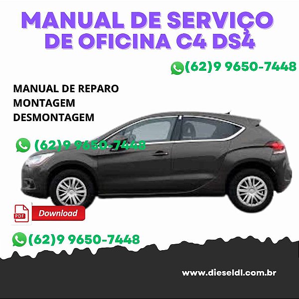 MANUAL DE SERVIÇO DE OFICINA CITROEN C4 DS4  2010-2018