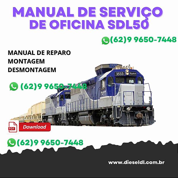 MANUAL DE SERVIÇO DE OFICINA  LOCOMOTIVA SDL50  2005