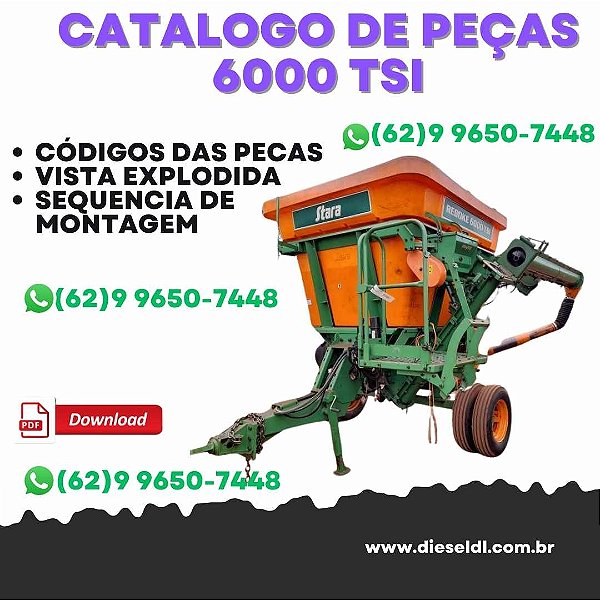 CATÁLOGO DE PEÇAS REBOKE 6000 TSI  STARA