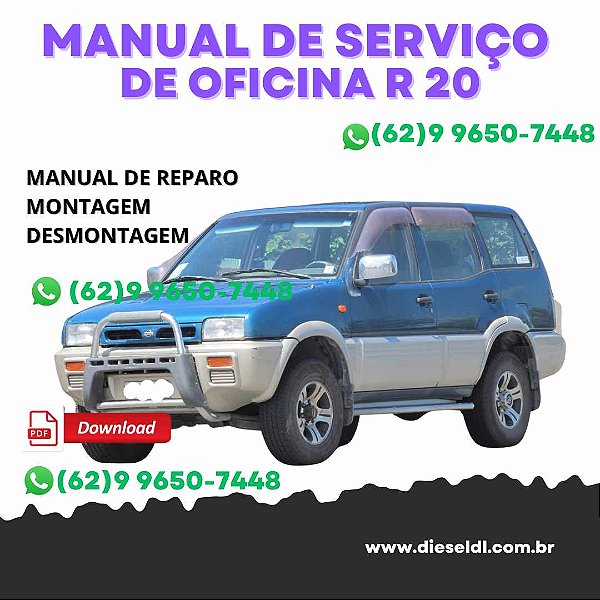 MANUAL DE SERVIÇO DE OFICINA  NISSAN  TERRANO SERIE R20  2002