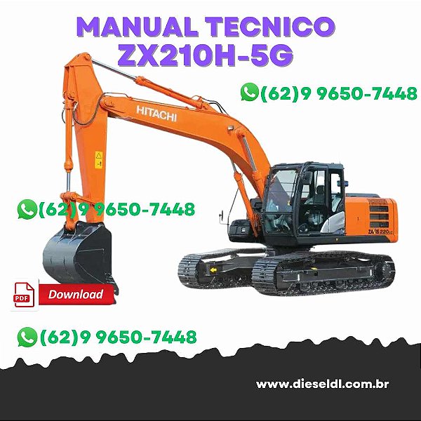 MANUAL TÉCNICO  ESCAVADEIRA  ZX210H-5G - ZX210LCH-5G HITACHI
