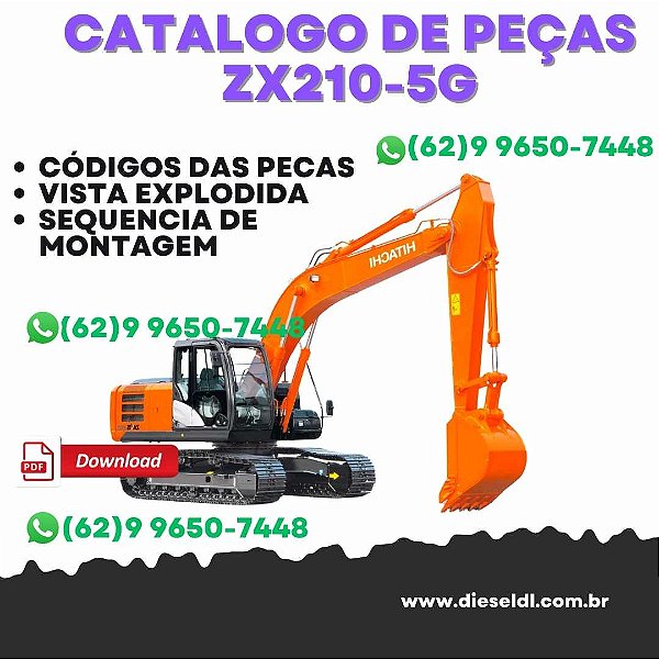 CATÁLOGO DE PEÇAS ESCAVADEIRA ZX210-5G  ZX210LC-5G   HITACHI