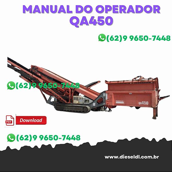 MANUAL DO OPERADOR PENEIRAS VIBRATÓRIAS  QA450  SANDVIK