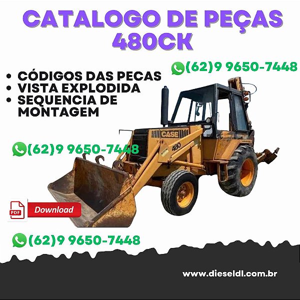 CATÁLOGO DE PEÇAS RETROESCAVADEIRA 480CK 1970  CASE