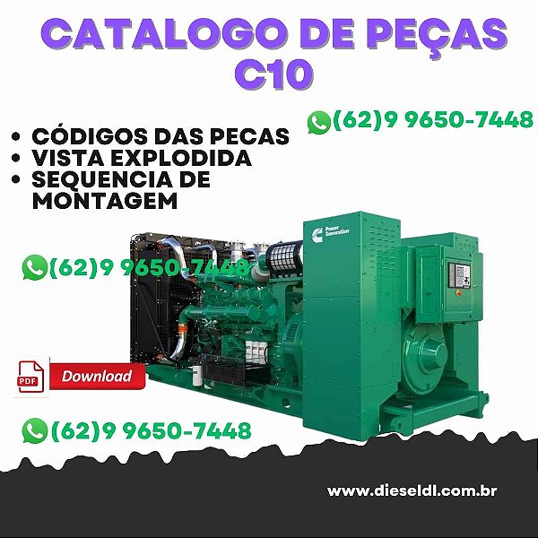 CATÁLOGO DE PEÇAS  GERADOR C10, C15, C20, C26 D6 CUMMINS