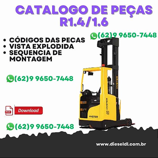 CATÁLOGO DE PEÇAS EMPILHADEIRA R1.4/1.6 - R1.6HD - R1.6N - R2.0  HYSTER