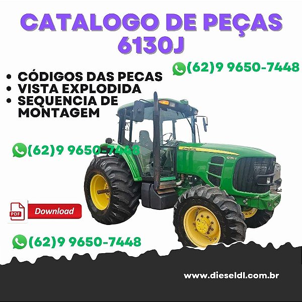 CATÁLOGO DE PEÇAS TRATOR 6130J  JOHN DEERE