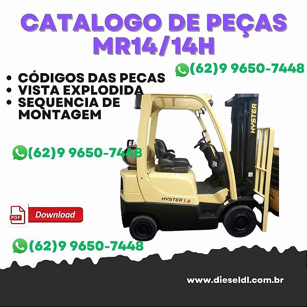 CATÁLOGO DE PEÇAS EMPILHADEIRA MR14/14H - MR16/16H/16N  HYSTER