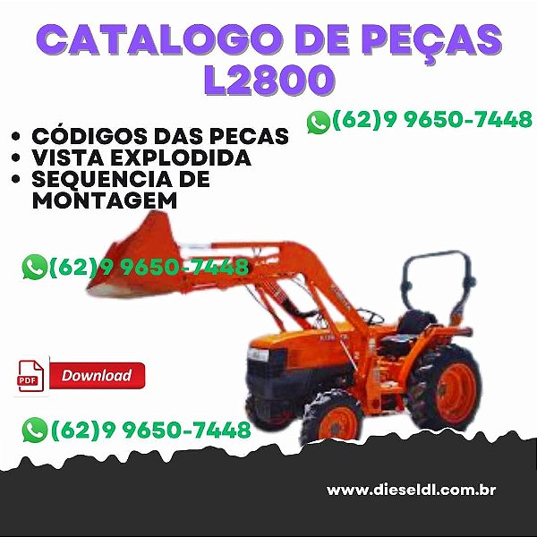 CATÁLOGO DE PEÇAS  TRATOR  L2800, L3400 KUBOTA