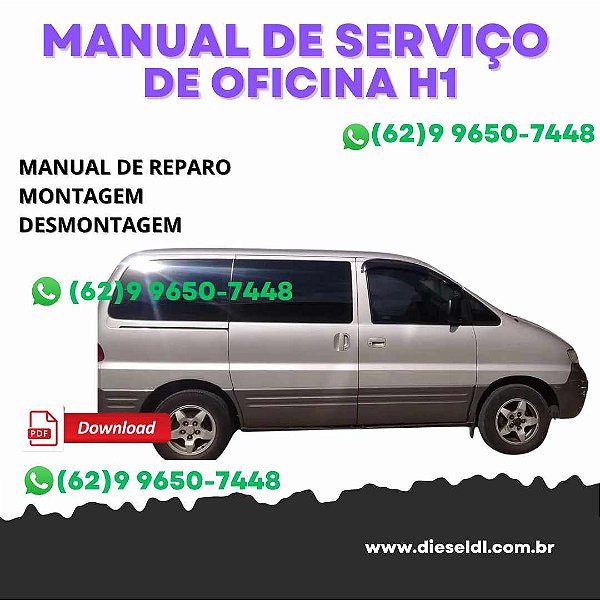 MANUAL DE SERVIÇO DE OFICINA HYUNDAI H1 / JAC REFINE  1997-2007