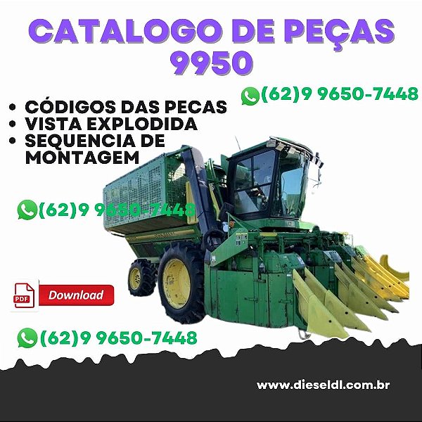 CATÁLOGO DE PEÇAS  COLHEDORA 9950  JOHN DEERE