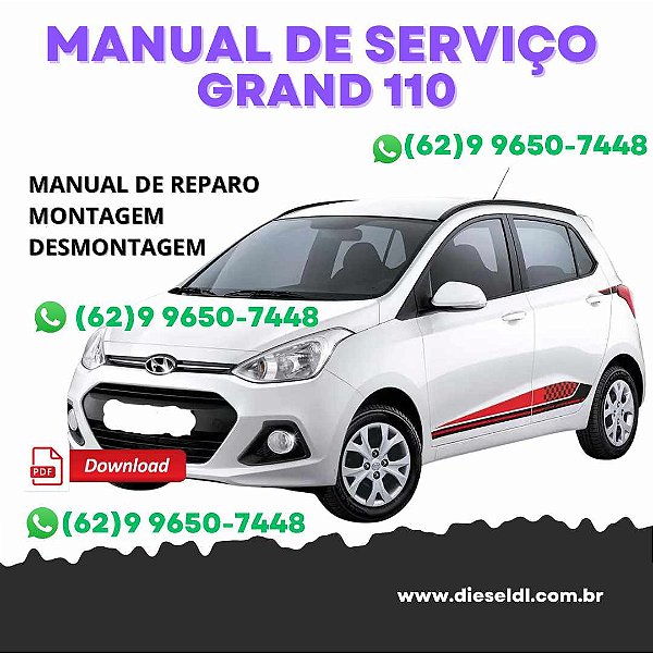 MANUAL DE SERVIÇO DE OFICINA  HYUNDAI GRAND I10  2013-2017