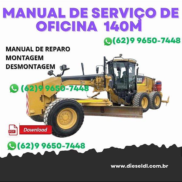 MANUAL DE SERVIÇO DE OFICINA MOTONIVELADORA 140M CATERPILLAR