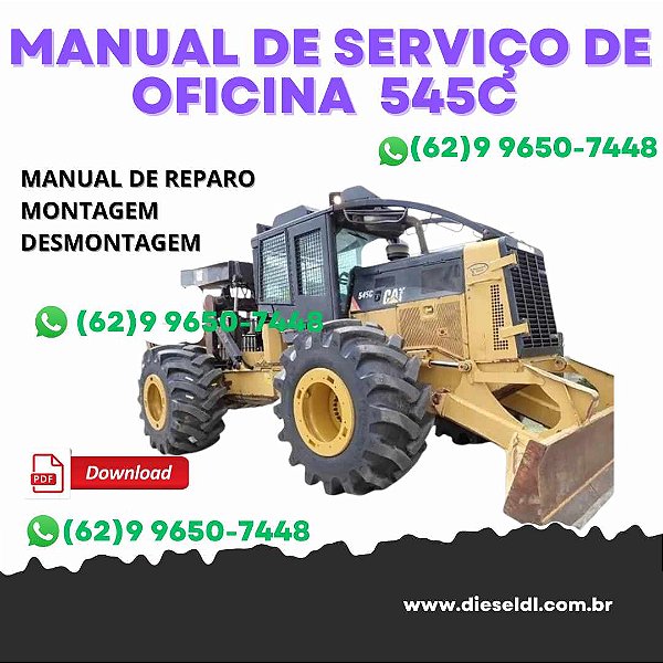 MANUAL DE SERVIÇO DE OFICINA SKIDDER 545C CATERPILLAR
