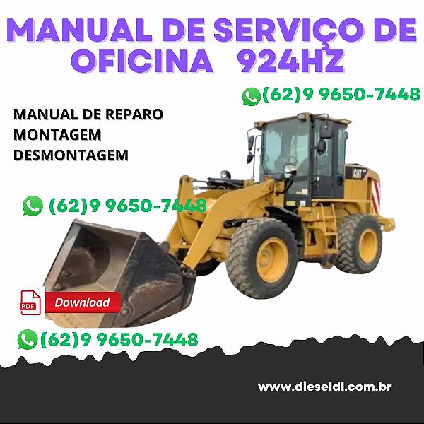 MANUAL DE SERVIÇO DE OFICINA CARREGADEIRA 924HZ CATERPILLAR