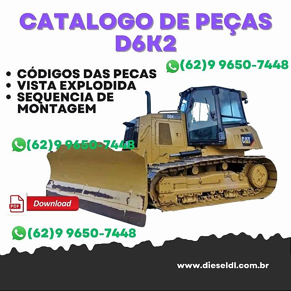 CATÁLOGO DE PEÇAS TRATOR DE ESTEIRA D6K2 CATERPILLAR