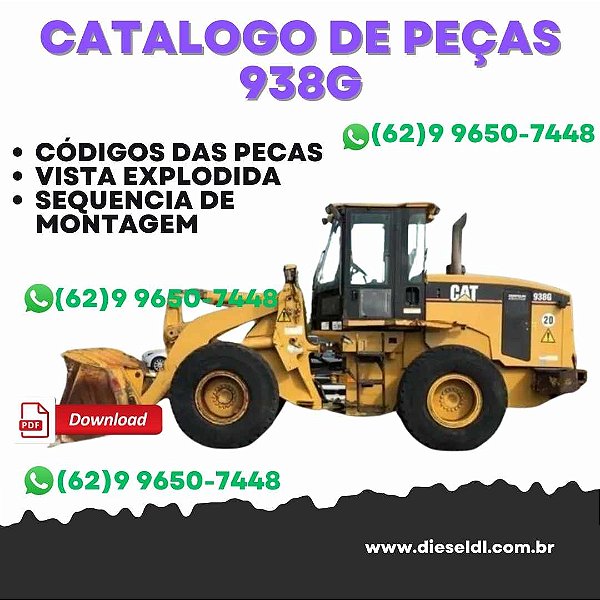 CATÁLOGO DE PEÇAS ESCAVADEIRA 938G CATERPILLAR