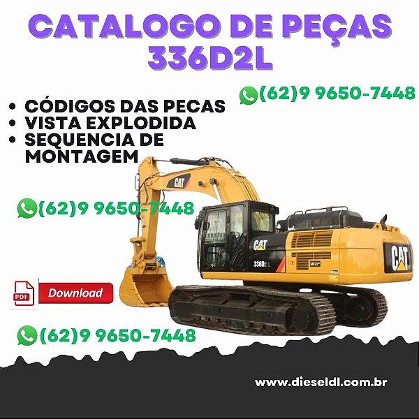 CATÁLOGO DE PEÇAS ESCAVADEIRA 336D2L CATERPILLAR