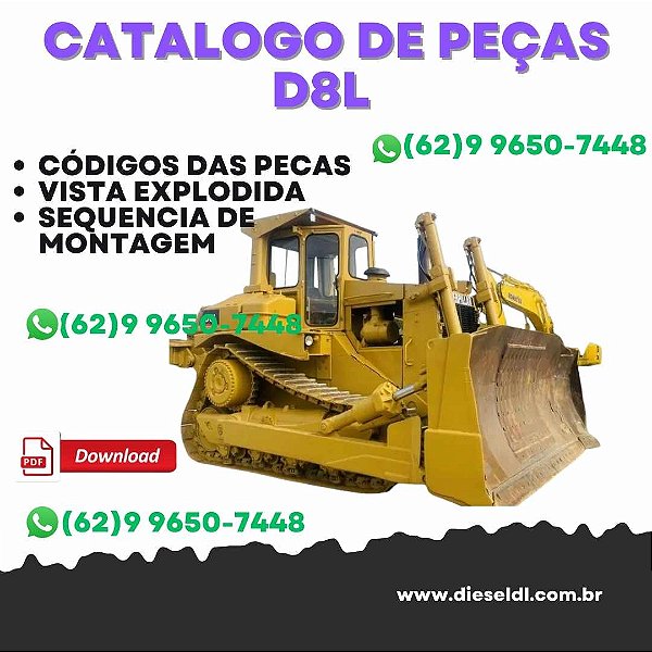 CATÁLOGO DE PEÇAS TRATOR DE ESTEIRA D8L CATERPILLAR
