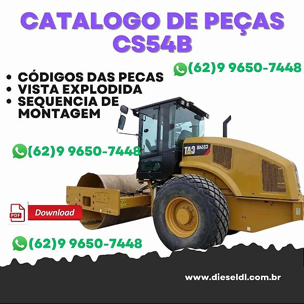 CATÁLOGO DE PEÇAS ROLO COMPACTADOR  CS54B CATERPILLAR