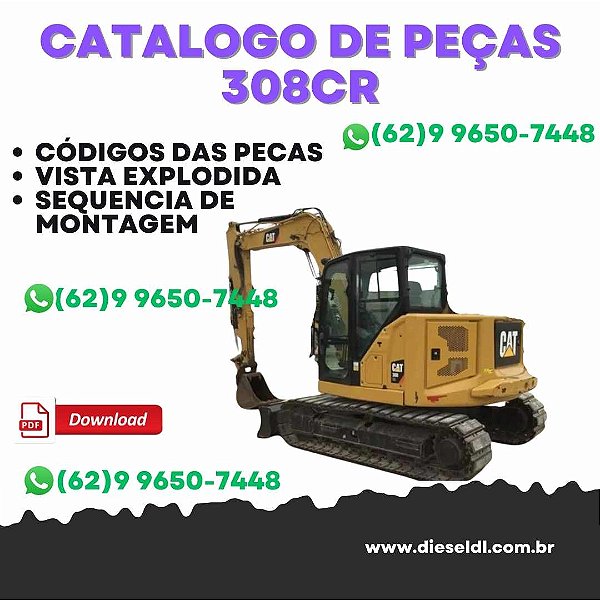 CATÁLOGO DE PEÇAS MINI ESCAVADEIRA  308CR CATERPILLAR