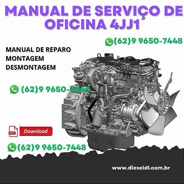 MANUAL DE SERVIÇO DE OFICINA MOTOR 4JJ1  ISUZU