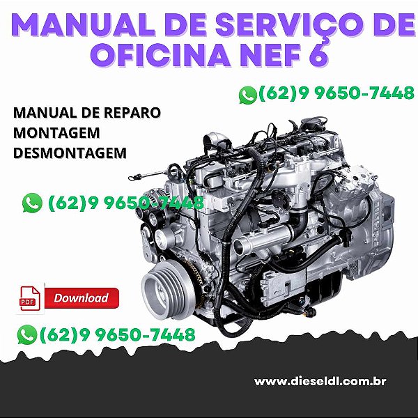 MANUAL DE SERVIÇO DE OFICINA  MOTOR NEF 6 CILINDROS/ 4V FPT