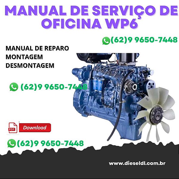 MANUAL DE SERVIÇO DE OFICINA  MOTOR WP6 SERIES WEICHAI