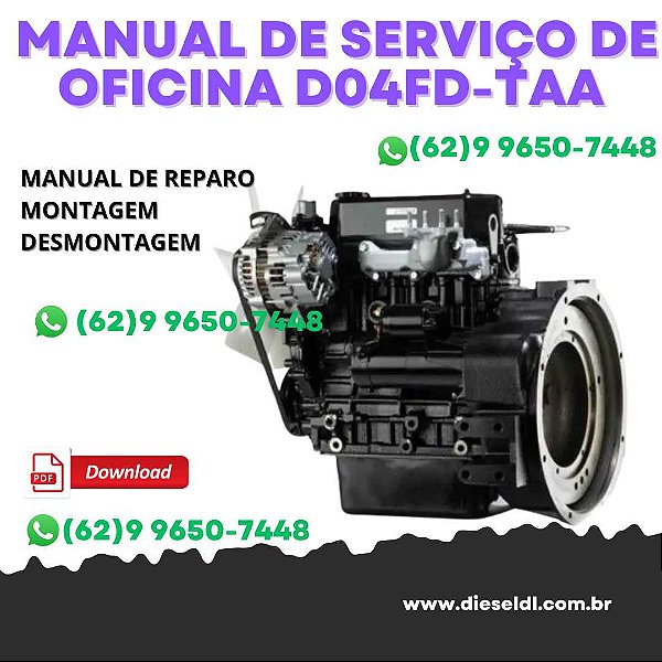 MANUAL DE SERVIÇO DE OFICINA  MOTOR D04FD-TAA MITSUBISHI