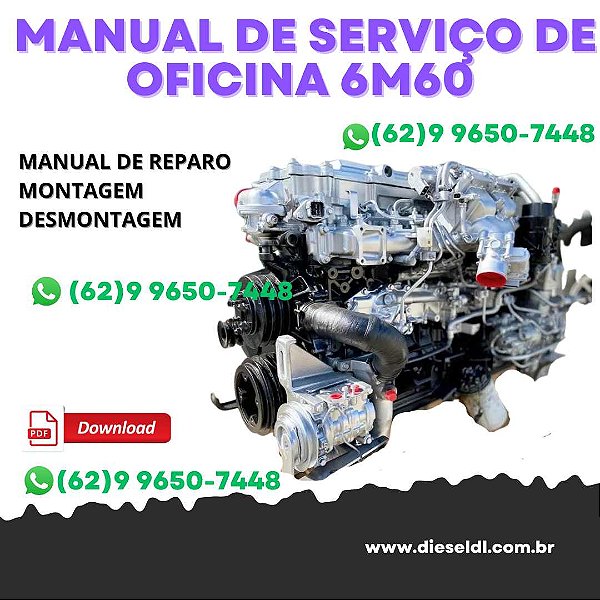 MANUAL DE SERVIÇO DE OFICINA  MOTOR 6M60 MITSUBISHI
