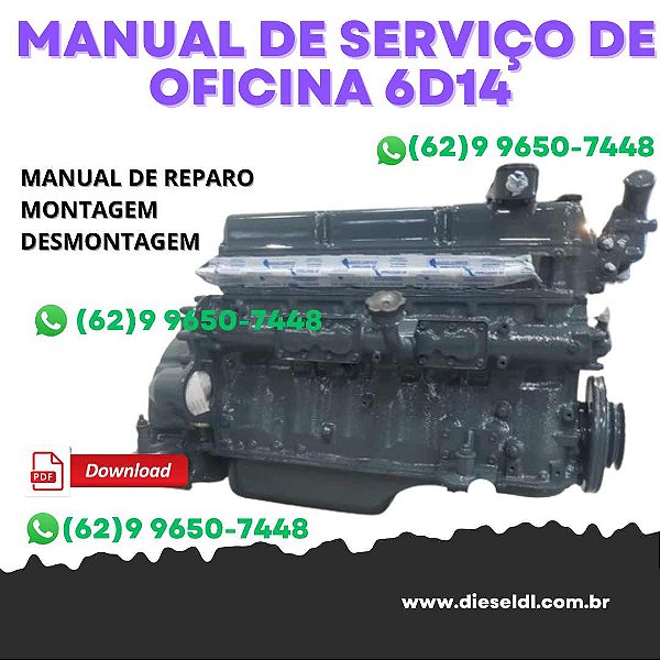 MANUAL DE SERVIÇO DE OFICINA  MOTOR  6D1 SERIE MITSUBISHI