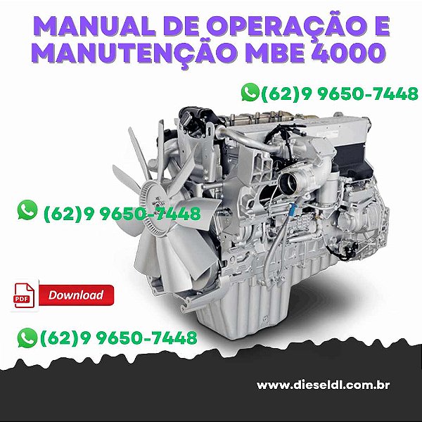 MANUAL DE OPERAÇÃO E MANUTENÇÃO  MOTOR DIESEL  MBE 4000 DETROIT