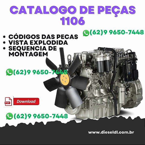 CATALOGO DE PEÇAS MOTOR 1106 PERKINS