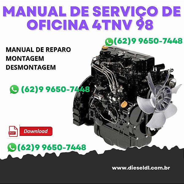 MANUAL DE SERVIÇO DE OFICINA MOTOR 3TNV, 4TNV  YANMAR