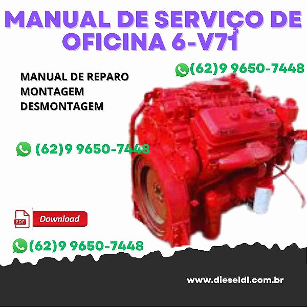 MANUAL DE SERVIÇO DE OFICINA MOTOR DIESEL 6-V71 DETROIT