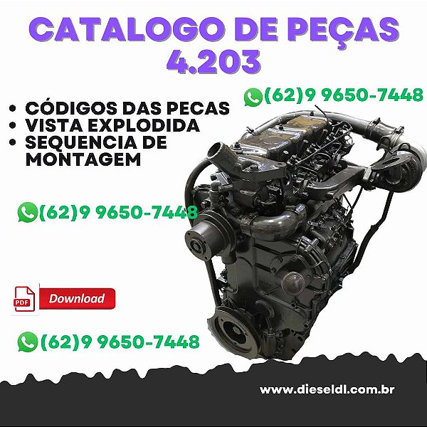 CATALOGO DE PEÇAS MOTOR 4.203 PERKINS