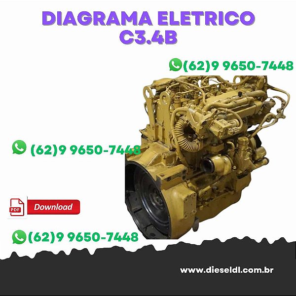 ESQUEMA ELÉTRICO MOTOR C3.4B CATERPILLAR