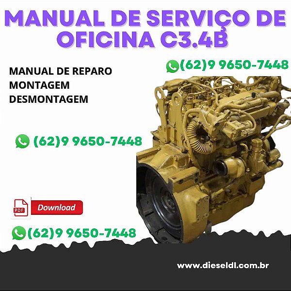 MANUAL DE SERVIÇO DE OFICINA MOTOR C3.4B CATERPILLAR