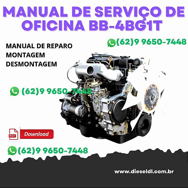 MANUAL DE SERVIÇO DE OFICINA  MOTOR BB-4BG1T ISUZU