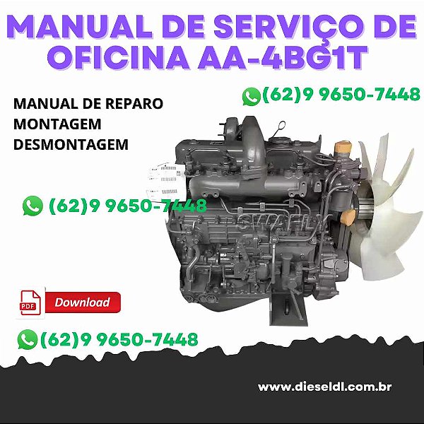 MANUAL DE SERVIÇO DE OFICINA  MOTOR AA-4BG1T ISUZU