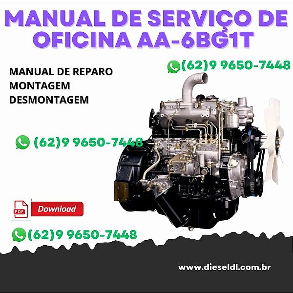 MANUAL DE SERVIÇO DE OFICINA  MOTOR AA-6BG1T ISUZU