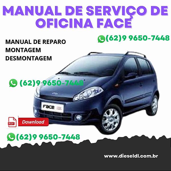 MANUAL DE SERVIÇO DE OFICINA  CHERY FACE  2007-2014