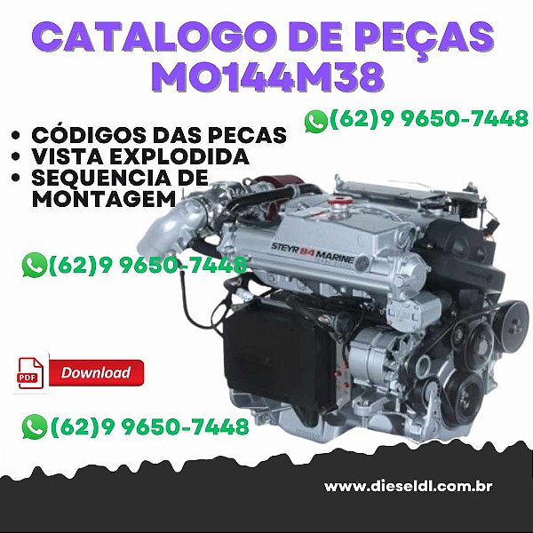 CATÁLOGO DE PEÇAS MOTOR MO144V38 , MO144M38 MARINE