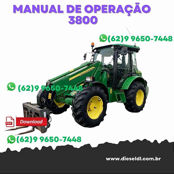 MANUAL DE OPERAÇÃO 3800  MANIPULADOR TELESCÓPICO JOHN DEERE