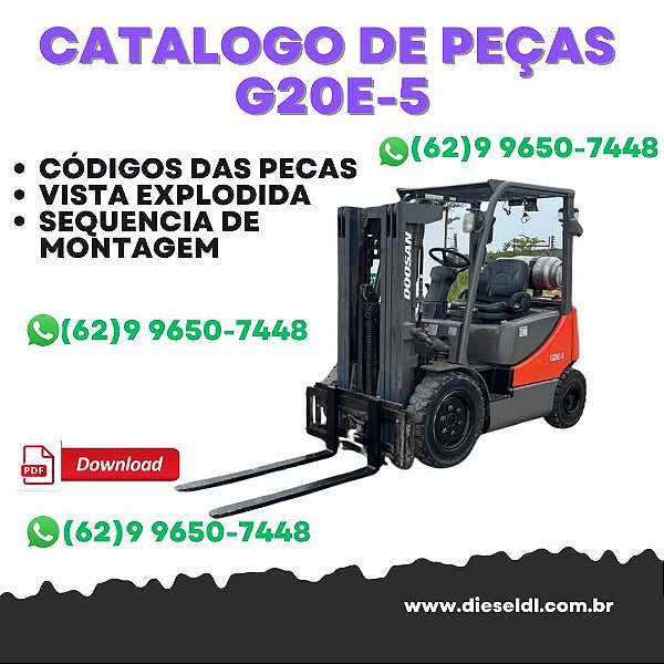 CATÁLOGO DE PEÇAS  EMPILHADEIRA G20E-5, G25E-5, G30E-5  DOOSAN