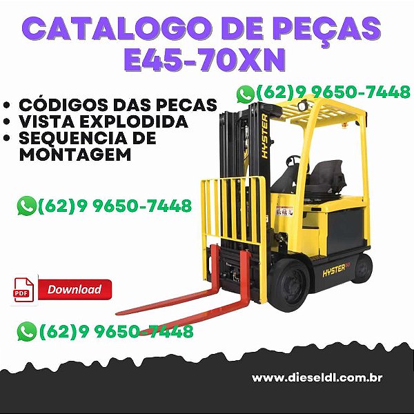 CATÁLOGO DE  PEÇAS EMPILHADEIRA E45XN, E50XN, E55XN  (A268)  HYSTER