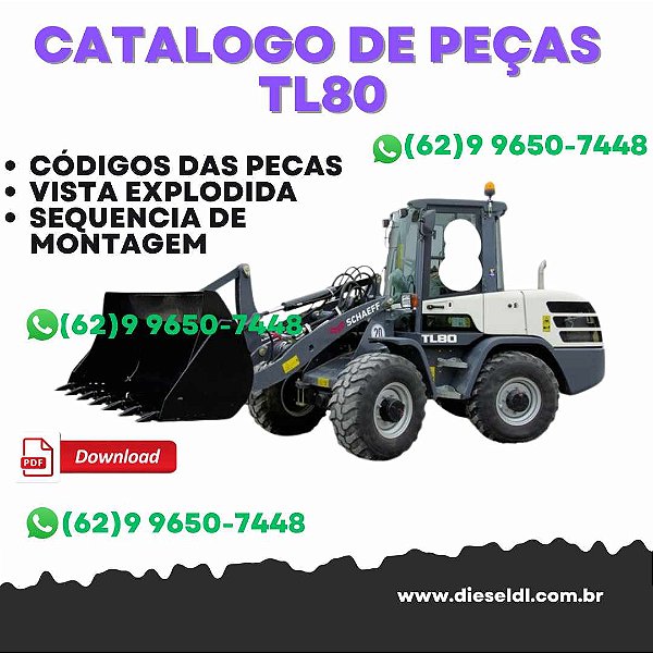 CATÁLOGO DE  PEÇAS CARREGADEIRA TL80  TEREX