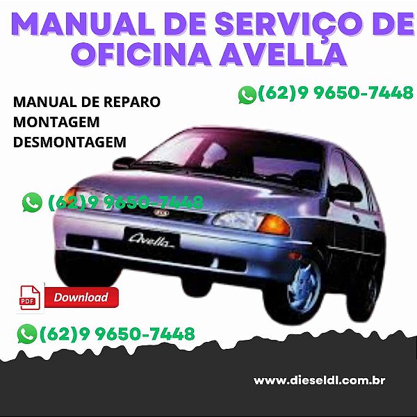 MANUAL DE SERVIÇO DE OFICINA  KIA AVELLA   1993-2000