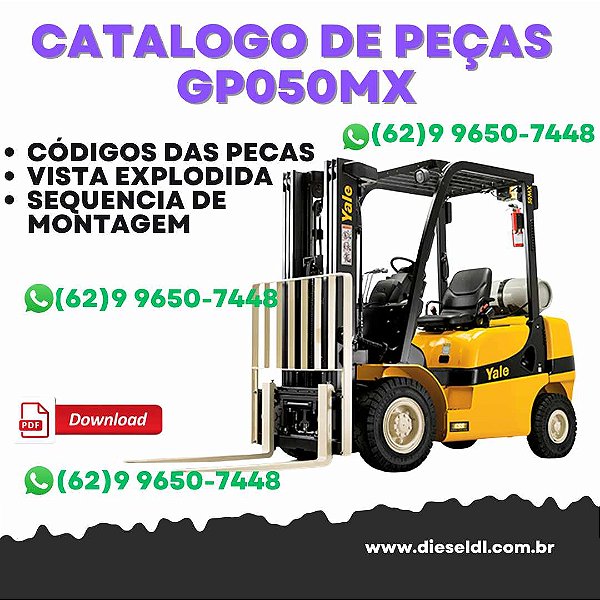 CATÁLOGO DE  PEÇAS EMPILHADEIRA  GP/GLP040MX, GP050MX, GP060MX - A390  YALE